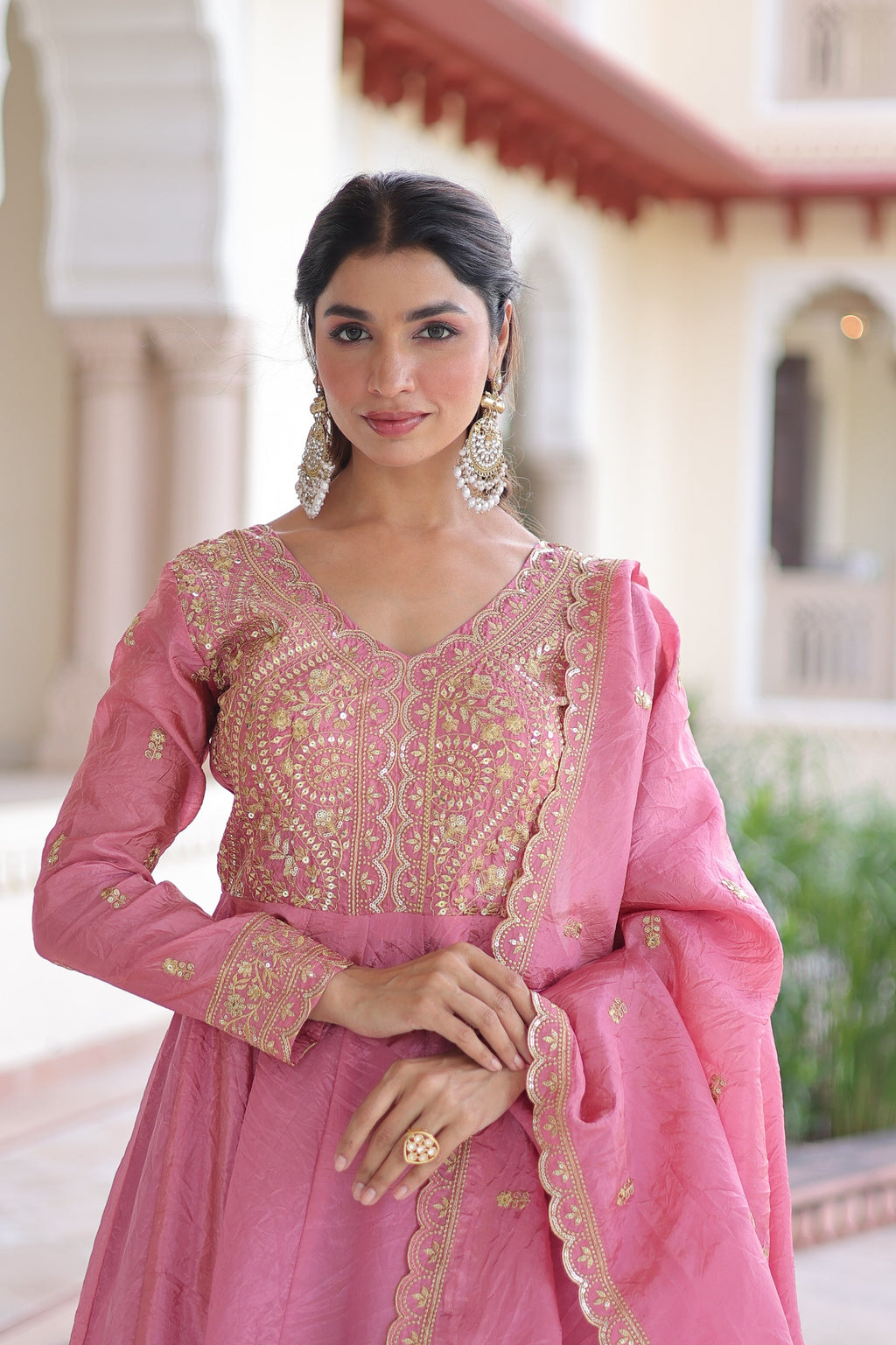 Juvera Anarkali - Roze