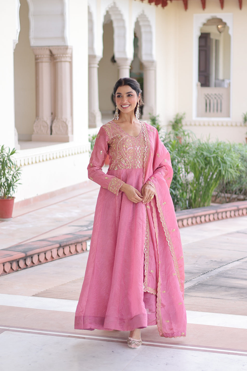 Juvera Anarkali - Roze