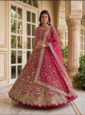 Jehan Lehenga - Rood