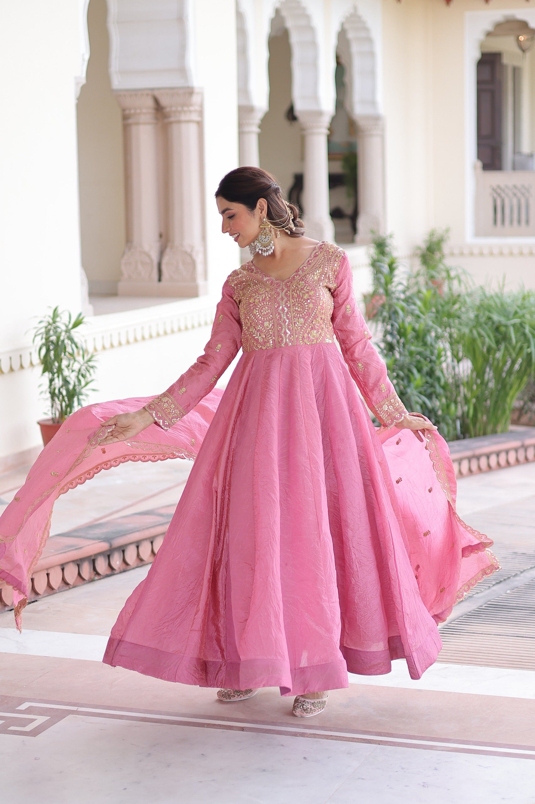 Juvera Anarkali - Roze