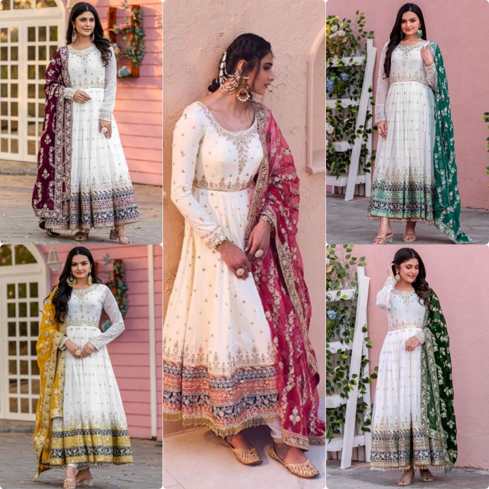 Pakeeza Anarkali - 4 kleuren